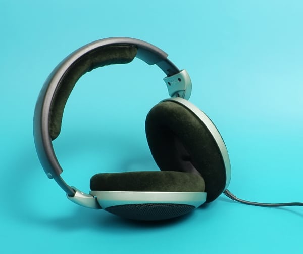 Image of headphones on blue background