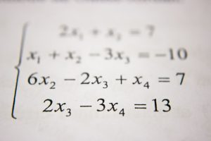 Printed Maths equations