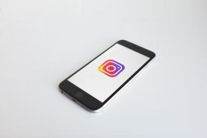 Instagram icon on a mobile phone screen