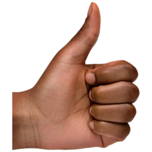 A hand doing a thumbs up 