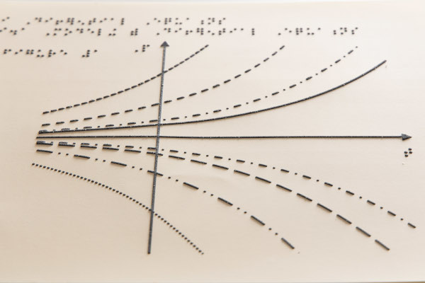 Tactile line graph