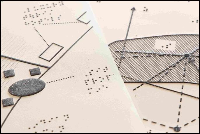 Close-up of printed tactical charts and graphs on white paper, including line graphs and bar charts with axes and data points, arranged side by side.